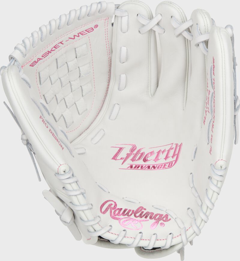 Liberty Advanced Color Series 12 in Fastpitch Glove, White/Pink