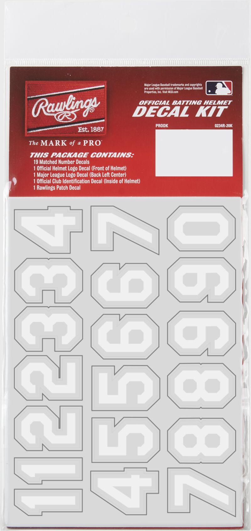 MLB Replica Decal Kit, All 30 Teams
