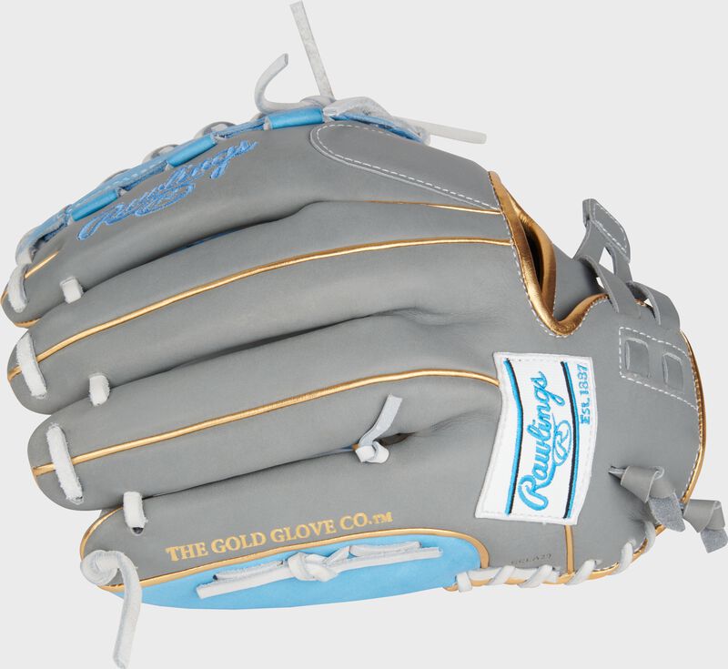 Liberty Advanced Color Series 12.5 in Fastpitch Glove, Gray/Columbia Blue