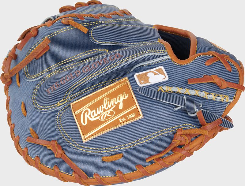 Heart of the Hide Pro Label Denim Catcher's Mitt, Right Hand Throw