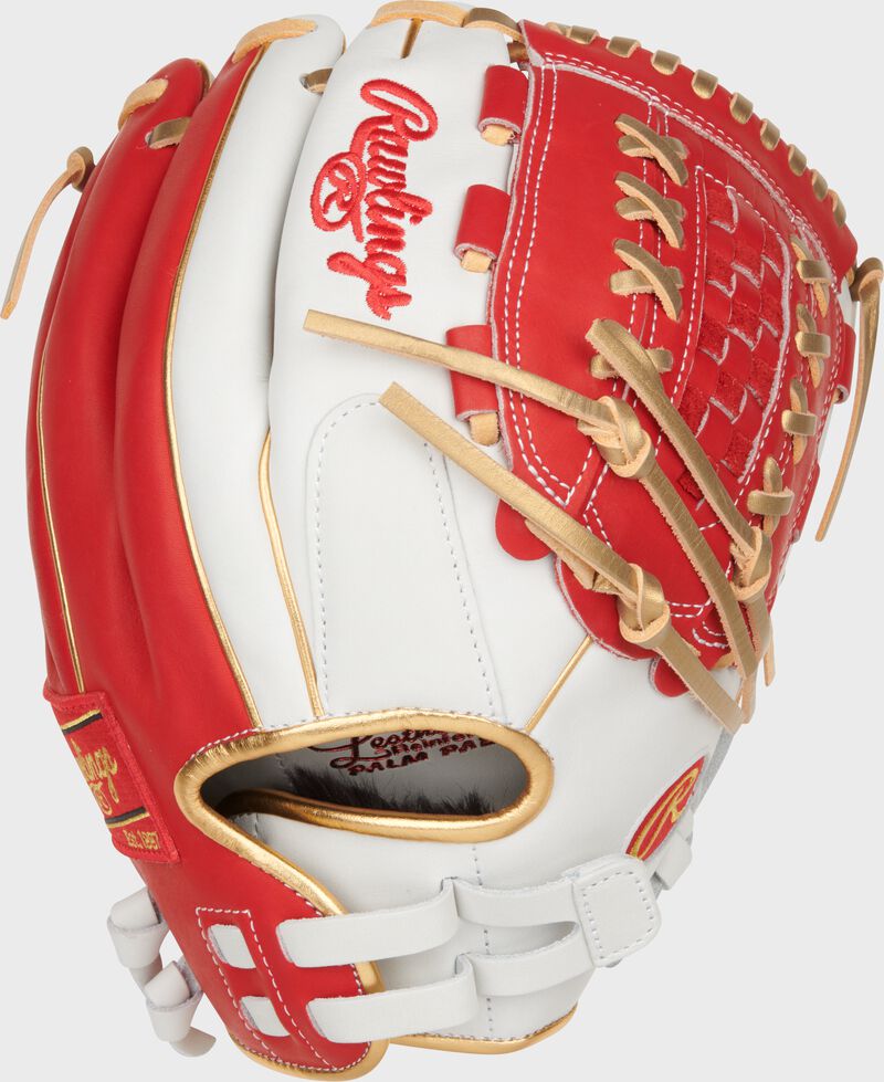 Liberty Advanced Color Series 12.5 in Fastpitch Glove, White/Scarlet