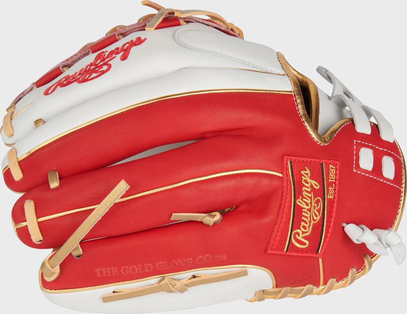 Liberty Advanced Color Series 12.5 in Fastpitch Glove, White/Scarlet