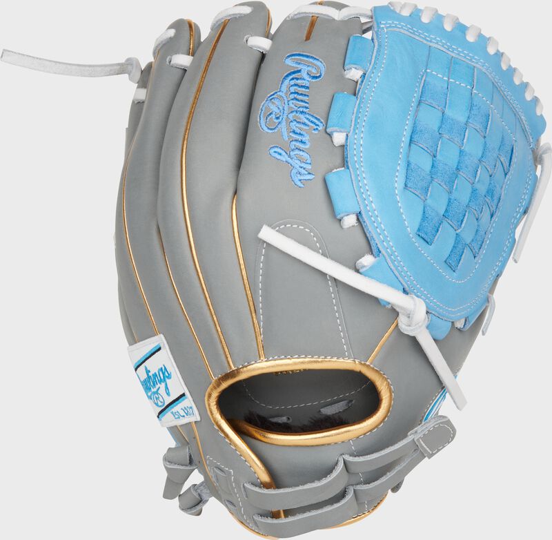 Liberty Advanced Color Series 12 in Fastpitch Glove, Gray/Columbia Blue