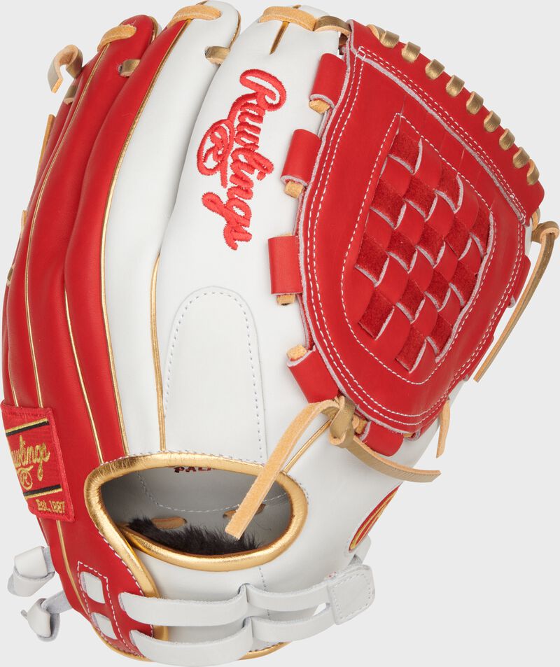 Liberty Advanced Color Series 12 in Fastpitch Glove, White/Scarlet