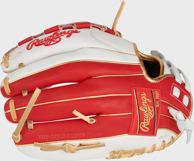 Liberty Advanced Color Series 12 in Fastpitch Glove, White/Scarlet