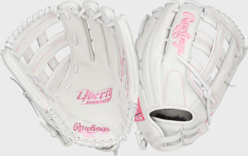 Liberty Advanced Color Series 12.75 in Outfield Glove, White/Pink