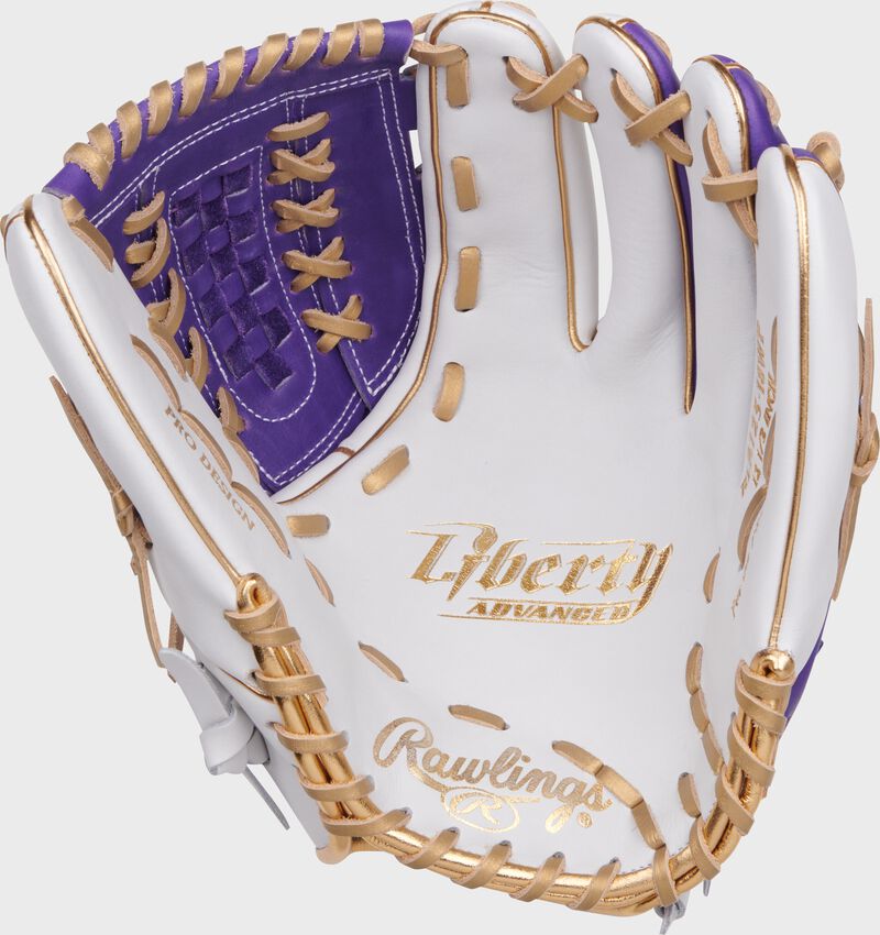 Liberty Advanced Color Series 12.5 in Fastpitch Glove, White/Purple