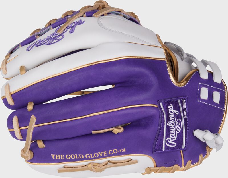 Liberty Advanced Color Series 12.5 in Fastpitch Glove, White/Purple