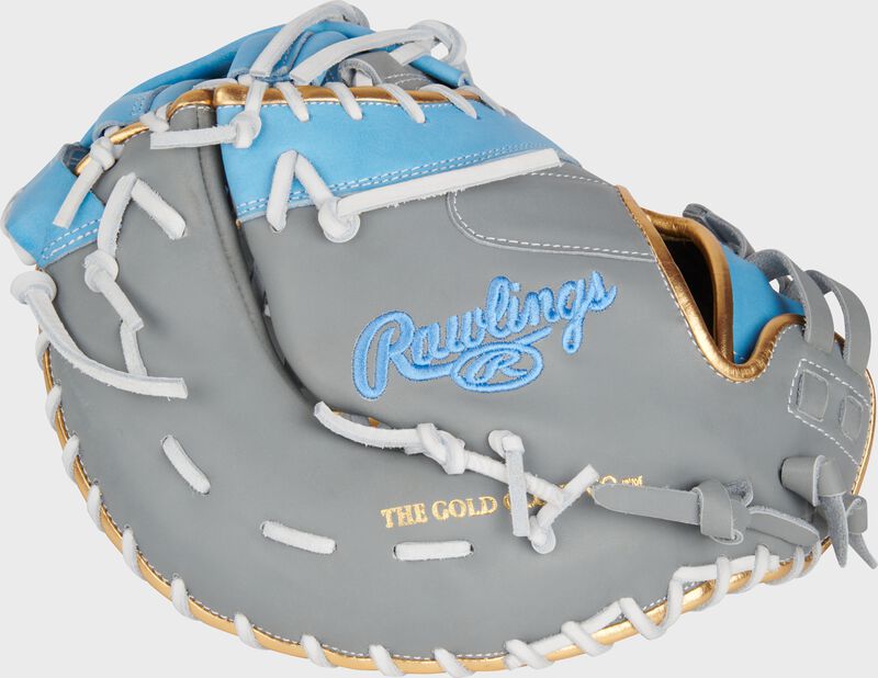 Liberty Advanced Color Series 13 in 1st Base Mitt, Gray/Columbia Blue