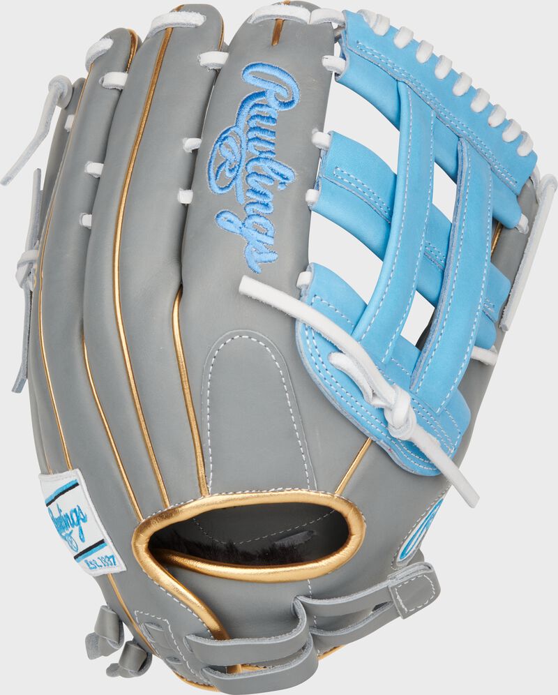 Liberty Advanced Color Series 12.75 in Outfield Glove, Gray/Columbia Blue