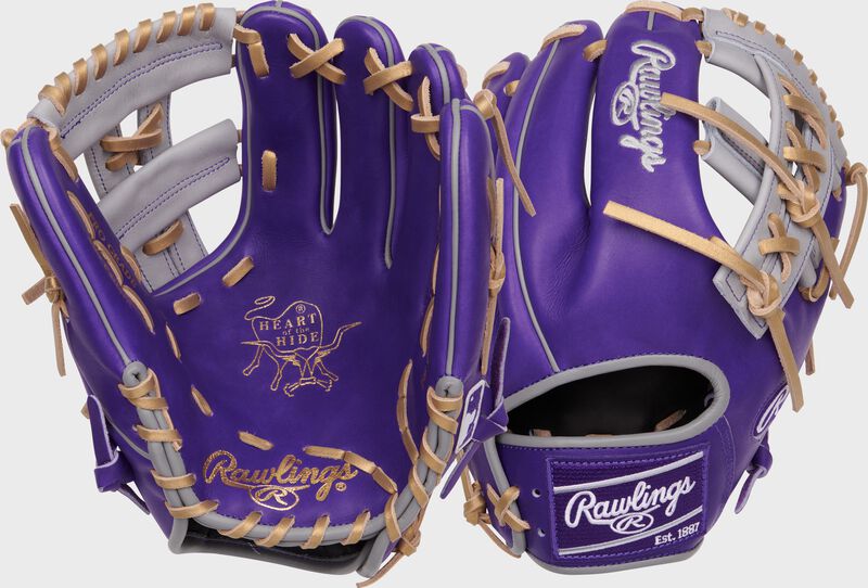 Exclusive 11.5" Heart of the Hide Purple Infield Glove, Right Hand Throw