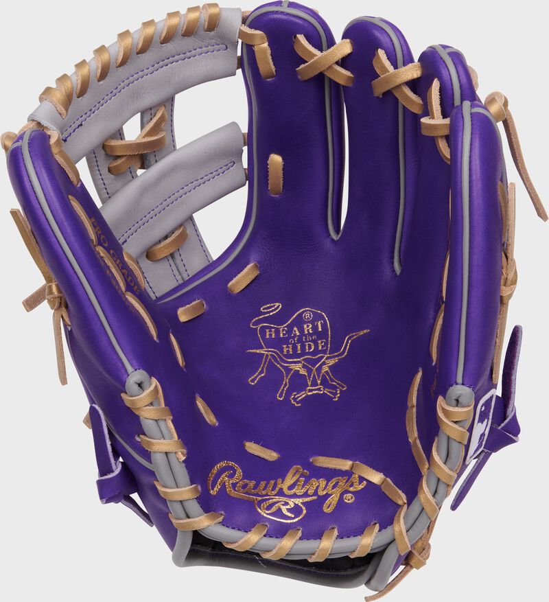 Exclusive 11.5" Heart of the Hide Purple Infield Glove, Right Hand Throw