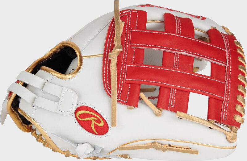 Liberty Advanced Color Series 12.75 in Outfield Glove, White/Scarlet