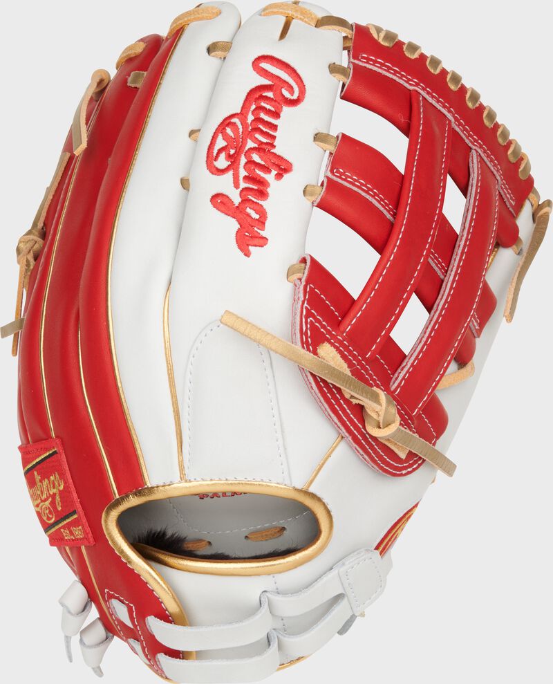Liberty Advanced Color Series 12.75 in Outfield Glove, White/Scarlet