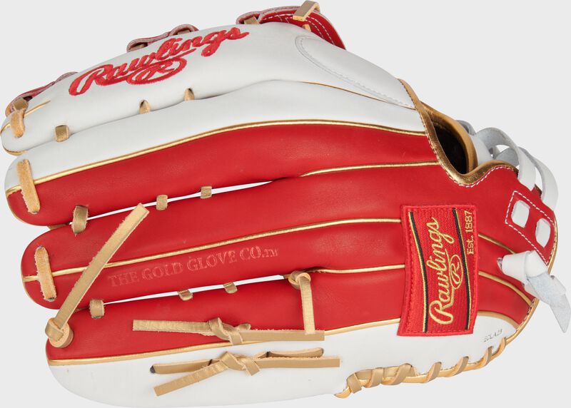 Liberty Advanced Color Series 12.75 in Outfield Glove, White/Scarlet