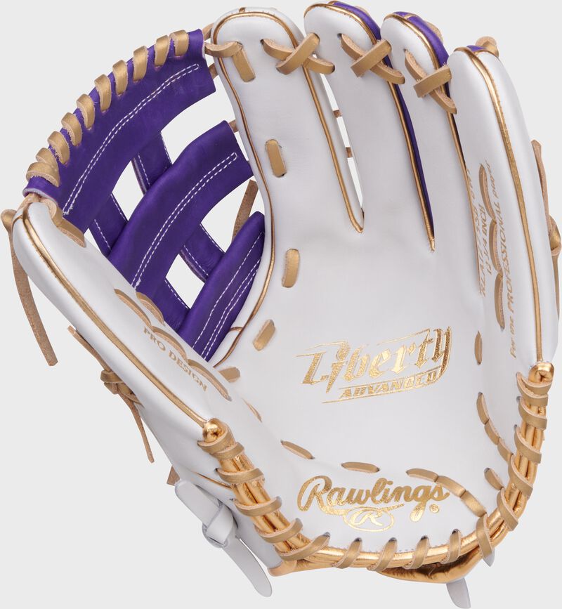 Liberty Advanced Color Series 12.75 in Outfield Glove, White/Purple