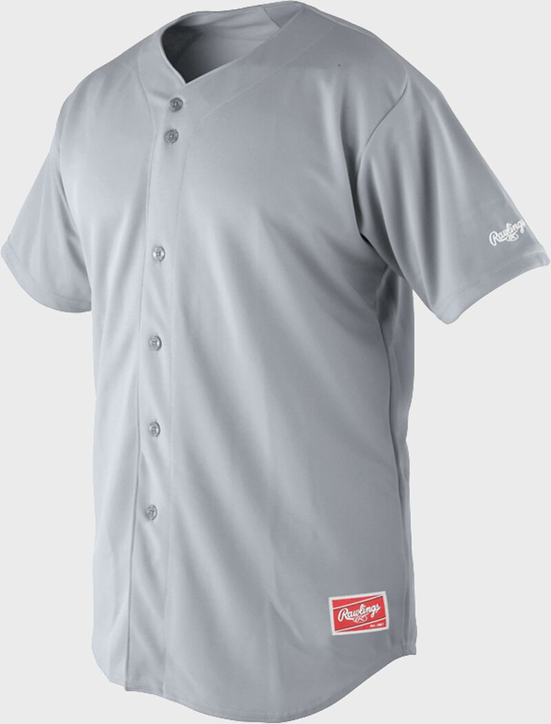 Short Sleeve Full Button Front Jersey, Adult & Youth