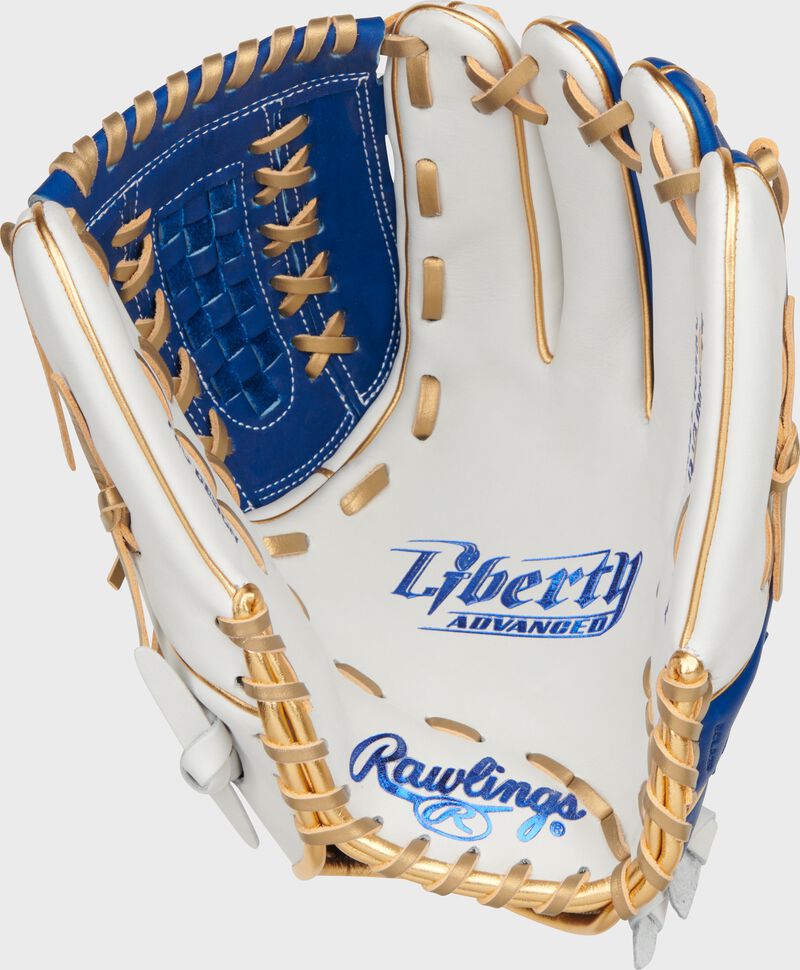 Liberty Advanced Color Series 12.5 in Fastpitch Glove, White/Royal
