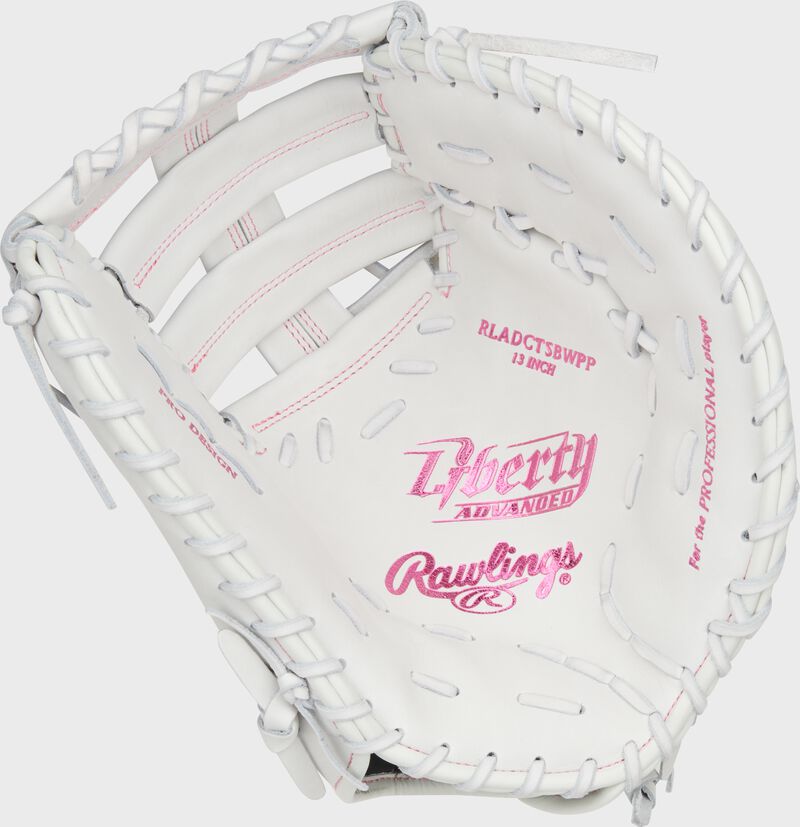 Liberty Advanced Color Series 13 in 1st Base Mitt, White/Pink